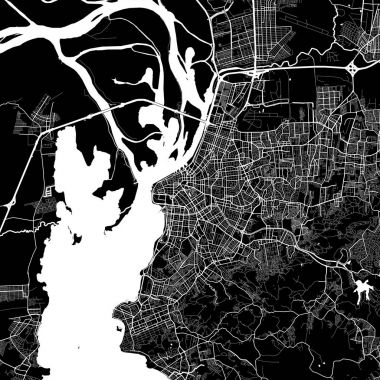 Area map of Porto Alegre, Brazil clipart