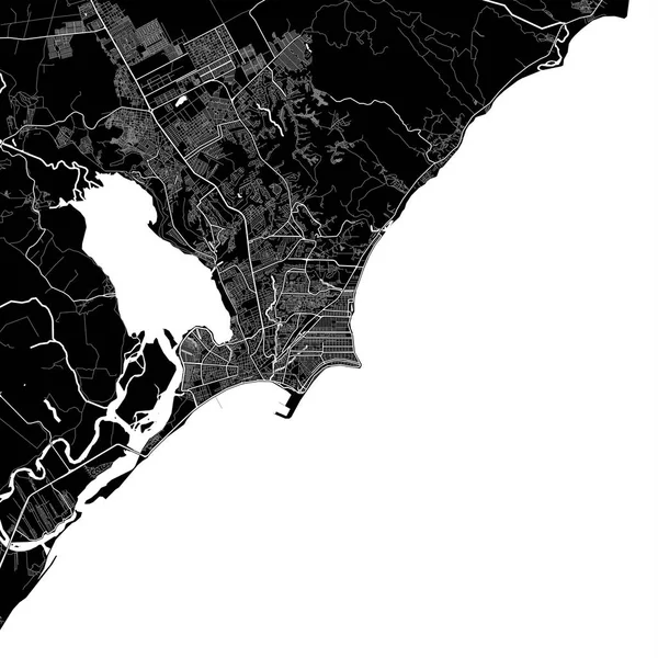 巴西 Macei 地区地图 — 图库矢量图片