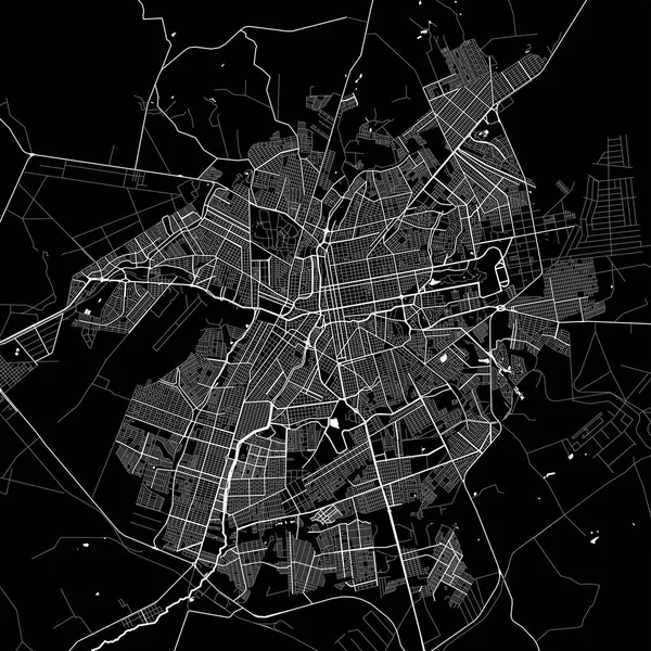 Mapa área de Campo Grande, Brasil — Vector de stock