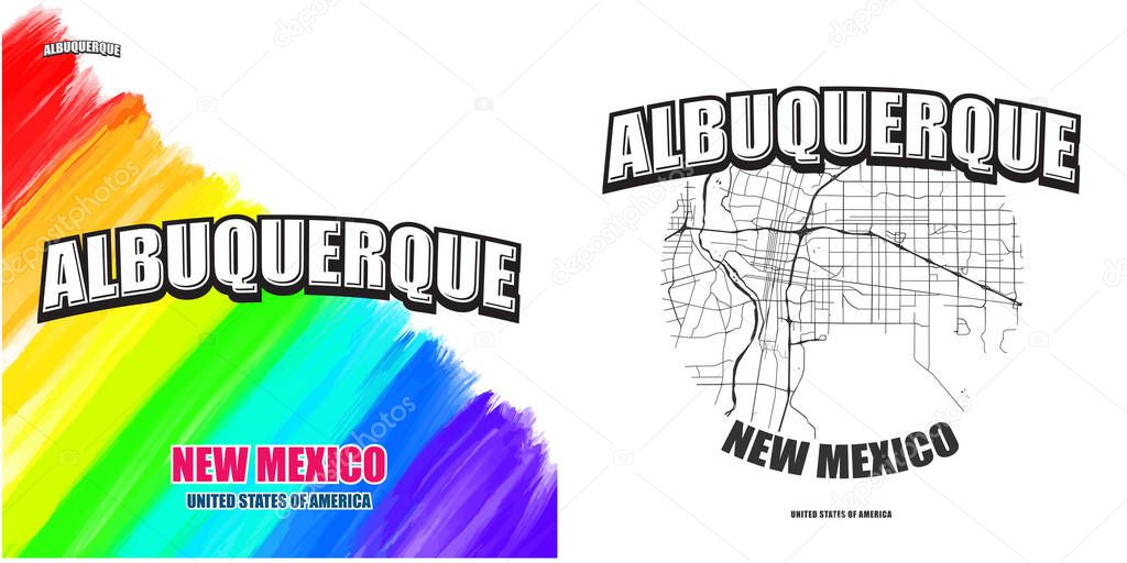 Albuquerque, New Mexico, two logo artworks