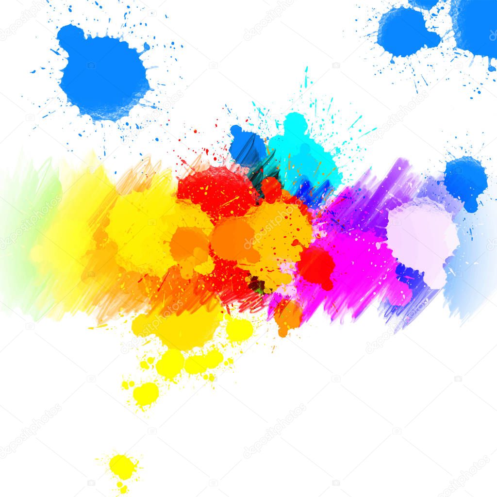Colorful painted background drops