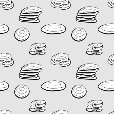 Aish Merahrah seamless pattern greyscale drawing