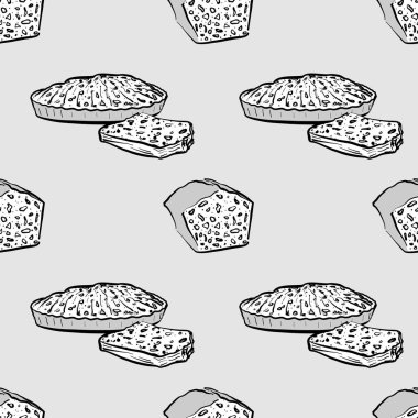 Bara Brith 'in pürüzsüz desenli gri tonlu çizimi