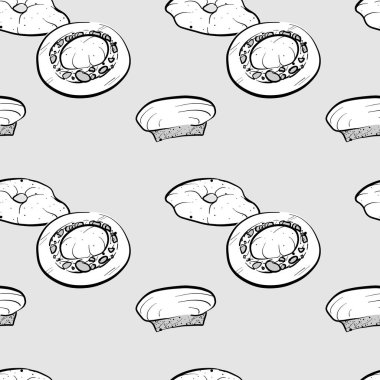 Bazin pürüzsüz desenli gri pullu çizim