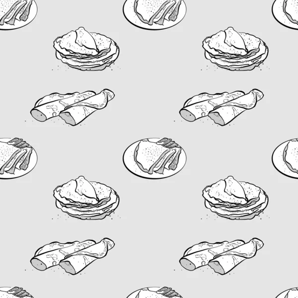 Cr Xope motif sans couture dessin échelle de gris — Image vectorielle