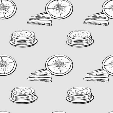 Dikensiz desen gri pullu çizim