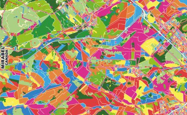 Mirabel, Quebec, Kanada, renkli vektör haritası