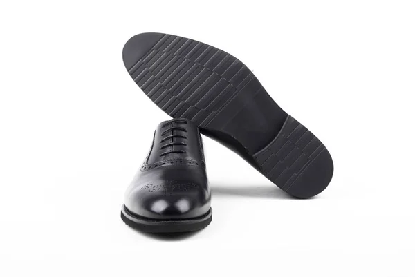 Мужская Обувь Белом Фоне — стоковое фото