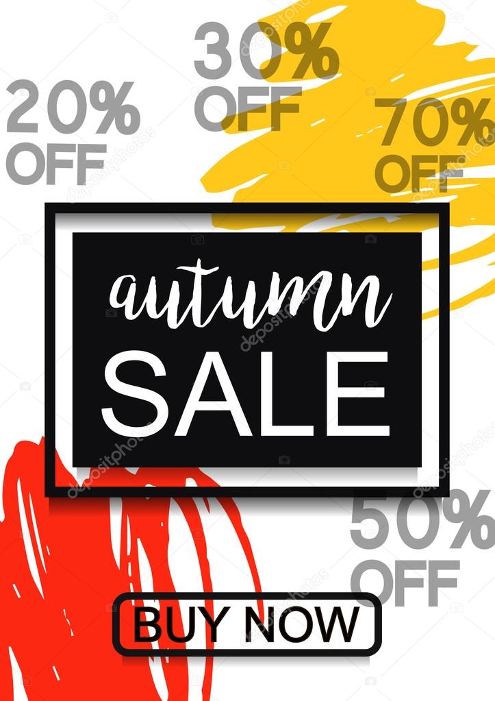 Autumn Sale Banner, Poster or Flyer a4.