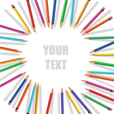 yaratıcı sanat arka plan ile kalemler.