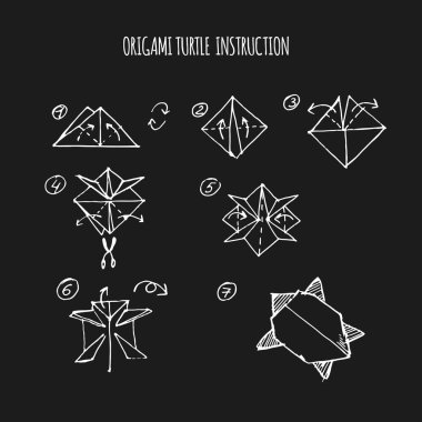 Kaplumbağa origami adım adım talimat