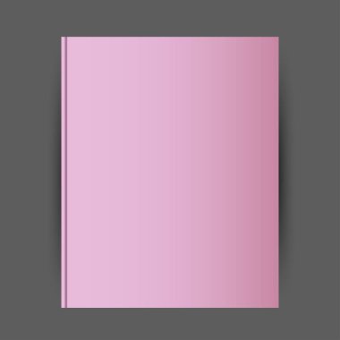 Defter, dergi, kitap, kitapçık, broşür kapak kadar boş sahte. İllüstrasyon izole beyaz arka plan üzerinde. Tasarımınız için şablon hazır.