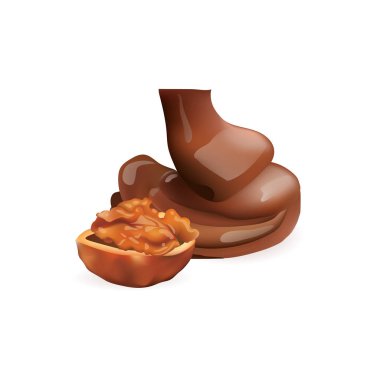 sıvı çikolata ile ceviz