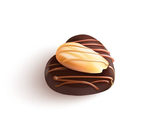 Chocolate doce. Vetor isolado — Vetor de Stock