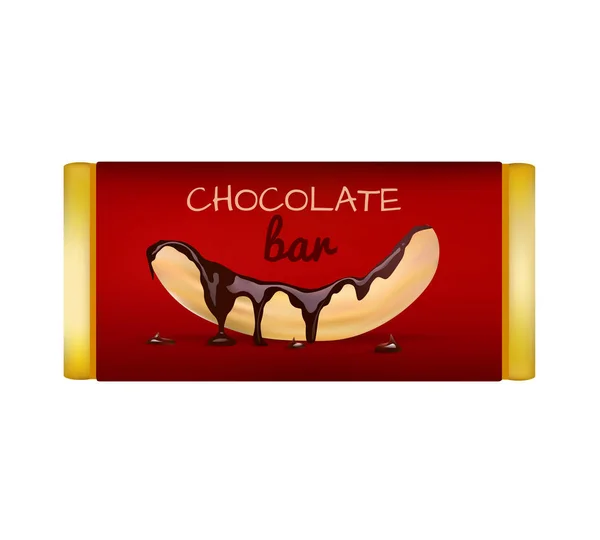 Chocolate Bar com nozes isoladas — Vetor de Stock