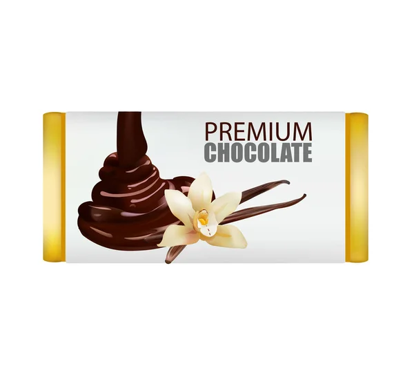 Chocolate Bar com nozes isoladas — Vetor de Stock