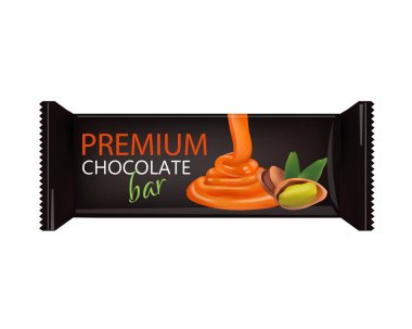 Fındık izole beyaz çikolata Bar