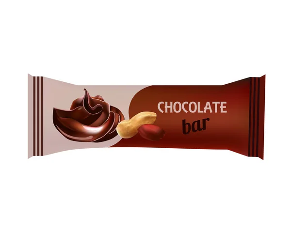 Chokladkaka isolerad på vitt — Stock vektor
