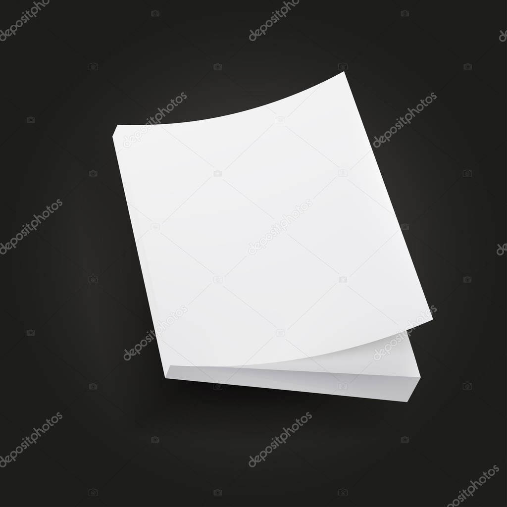 white book mockup isolated