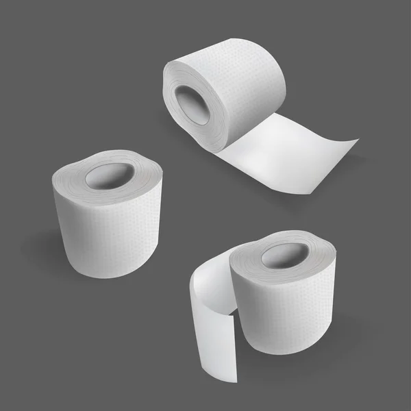 Rollo de papel higiénico 3d — Vector de stock