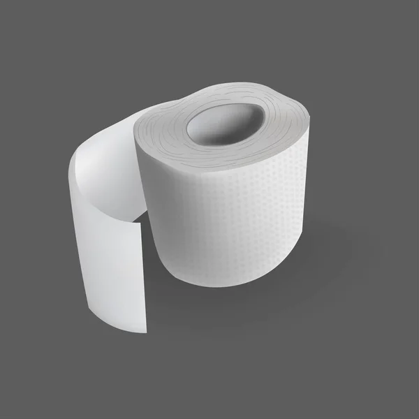 Toalett pappersrullen 3d — Stock vektor