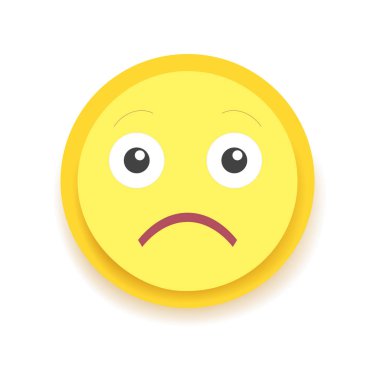 Emodji simgesi. Sohbet, mesajlar, web güçlü duygu. İzole vektör çizim