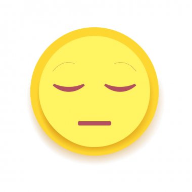 Emodji simgesi. Sohbet, mesajlar, web güçlü duygu. İzole vektör çizim 