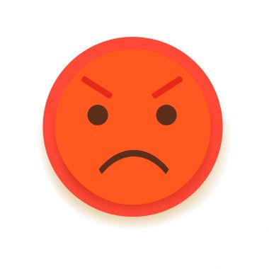 Emodji simgesi. Sohbet, mesajlar, web güçlü duygu. İzole vektör çizim 