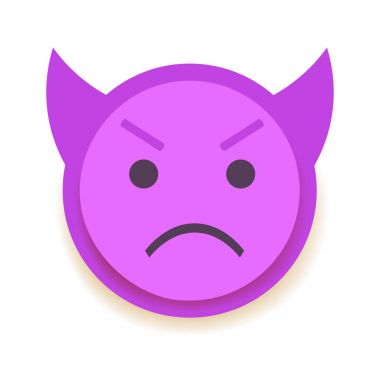 Emodji simgesi. Sohbet, mesajlar, web güçlü duygu. İzole vektör çizim 