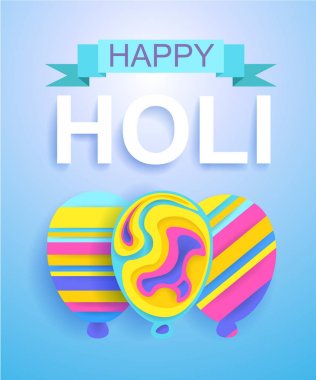 Happy Holi festival poster for promotion. Colorful banner. clipart