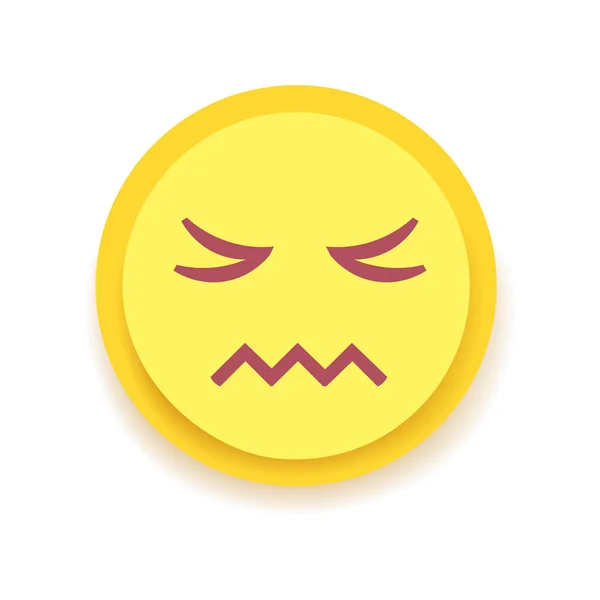 Icono Emodji. Emoticon para chat, mensajes, web. Ilustración vectorial aislada o — Vector de stock