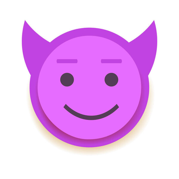 Икона Эмоджи. Emoticon for chat, messages, web. Изолированная векторная иллюстрация
 