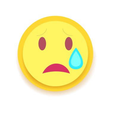 Emodji simgesi. Sohbet, mesajlar, web güçlü duygu. İzole vektör çizim 