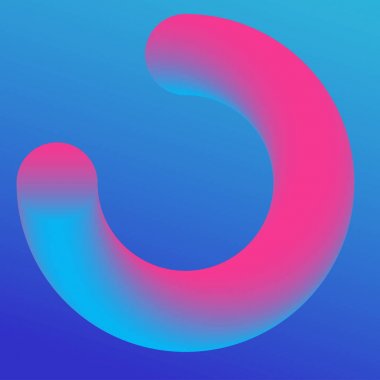 Sıvı şekli. Soyut tasarım. Vektör arka plan. 3D gradyan