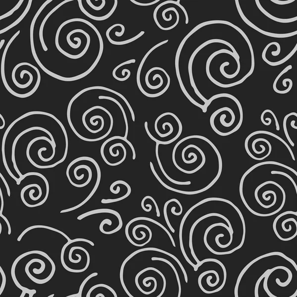 Adstrat motif sans couture dessiné à la main avec des vagues . — Image vectorielle
