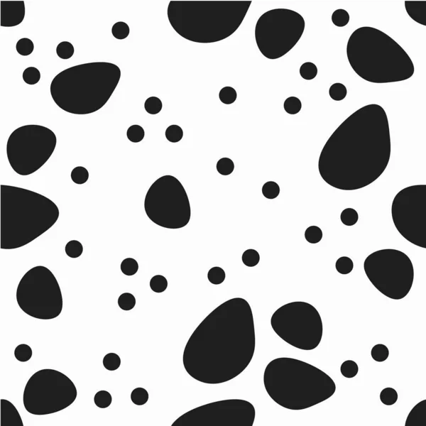 Prosty czarno-biały minimalistyczny wzór. Streszczenie kwadratowe tło o różnych kształtach geometrycznych. — Wektor stockowy