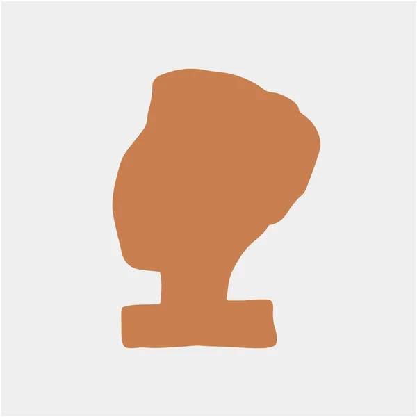 Silhouette astratta della testa umana. Illustrazione semplice ritratto . — Vettoriale Stock