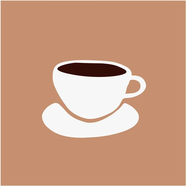 Abstracte minimalistische kop koffie illustratie. — Stockvector