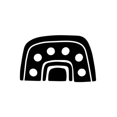 Soyut siyah gökkuşağı eli çizimi. Basit bebek çizim stili.