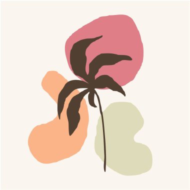 Farklı şekillerde soyut minimalist modern vektör çizimi.