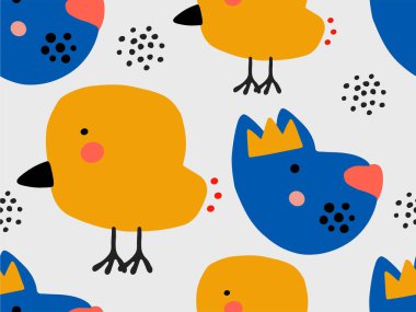 Köpekli soyut bebek deseni. Hayvansız çizgi film çizimi. Karakter sanatı ile vektör dijital arkaplan