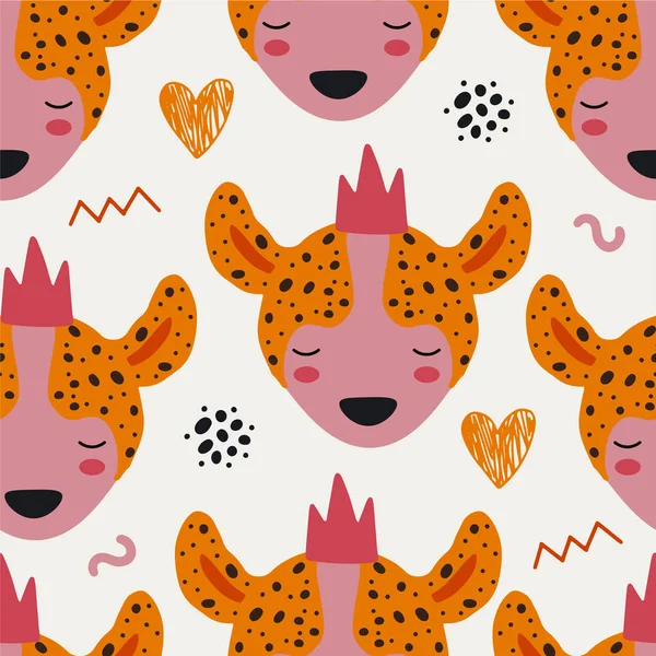 Abstract Baby Pattern Dog Ilustración Dibujos Animados Sin Problemas Con — Vector de stock