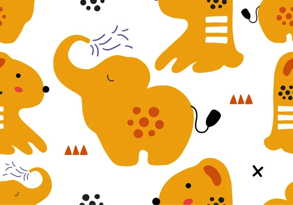 带狗的婴儿用品 动物无缝漫画插图 矢量数码背景与字符艺术 — 图库矢量图片