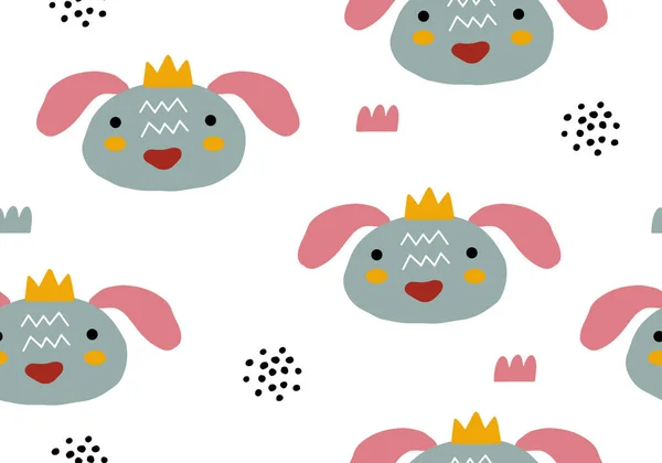 Abstract Baby Pattern Dog Ilustración Dibujos Animados Sin Problemas Con — Vector de stock