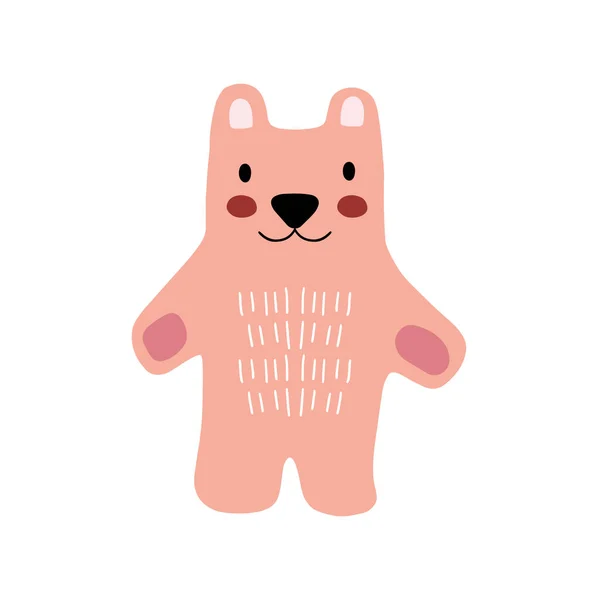 Desenho Urso Desenhado Mão Desenho Animado Bonito Ilustração Vetor Animal — Vetor de Stock