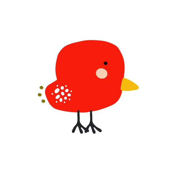 Diseño Personaje Pollo Lindo Dibujo Animado Animal Vector Ilustración Icono — Vector de stock