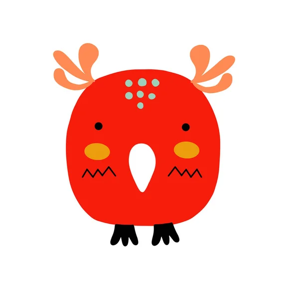 Σχεδιασμός Χαρακτήρα Κουκουβάγιας Χαριτωμένη Απεικόνιση Φορέα Ζώο Κινουμένων Σχεδίων Αφηρημένη — Διανυσματικό Αρχείο