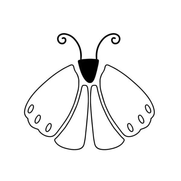 Design Papillon Insecte Mignon Dessin Animé Animal Vecteur Illustration Icône — Image vectorielle