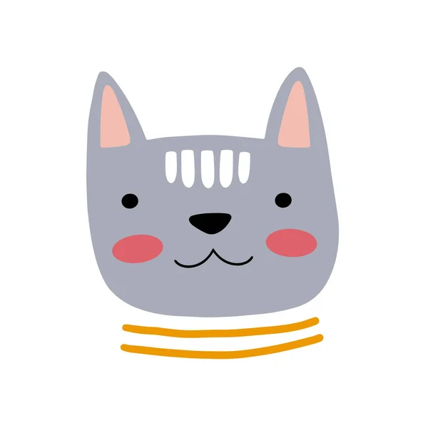 Desenho Personagem Gato Gatinho Desenho Animado Bonito Ilustração Vetor Animal — Vetor de Stock