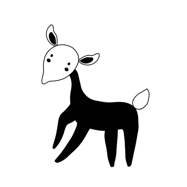 Design Del Personaggio Dei Cervi Carino Cartone Animato Animale Vettoriale — Vettoriale Stock